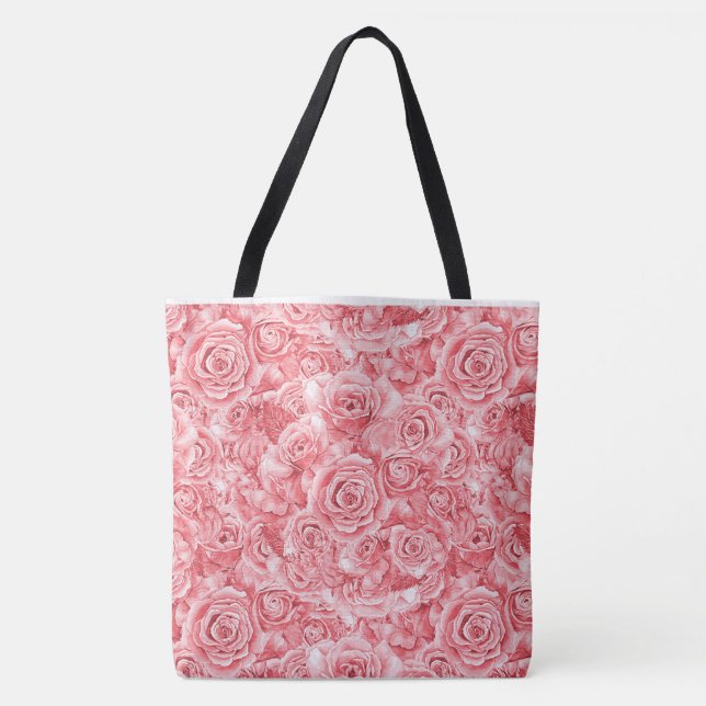 Einzigartige Rosa Große Tasche (Vorderseite)