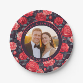 Einzigartige Rose Hochzeitsfeier Teller für Hochze