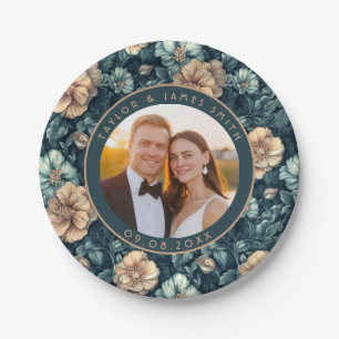 Einzigartige Rose Minimalistische Hochzeiten Telle Pappteller