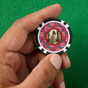 Einzigartige Rosenblume 40. Geburtstag Pokerchips