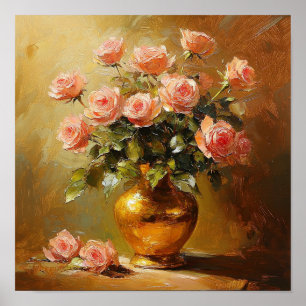 Einzigartige Rosenblumen-Kunst für die Inneneinric Poster