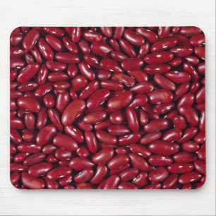 Einzigartige rote weiße Bohnen Mousepad