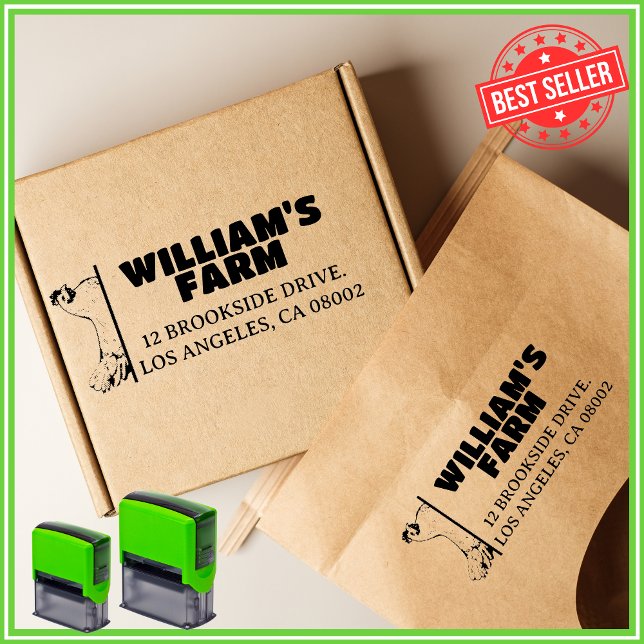 Einzigartige Rücksendeadresse der Hühnerfarm Permastempel (Von Creator hochgeladen)