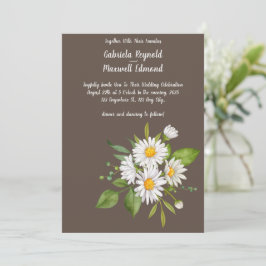 Einzigartige rustikale, florale Hochzeit Einladung