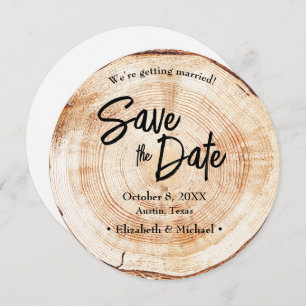 Einzigartige rustikale Hochzeit Speichern Sie den  Einladung