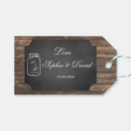 Einzigartige Rustikale Mason Jar Chalkboard Hochze Geschenkanhänger