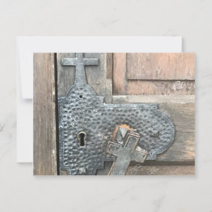 Einzigartige Schloss- und Kreuzkarte für jeder Anl Postkarte