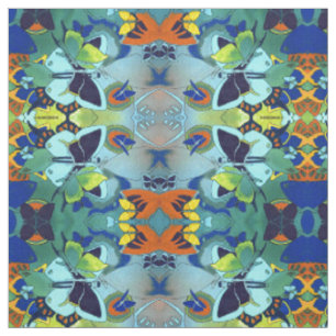 Einzigartige Schmetterlings-Mosaik-Collage Pima Stoff