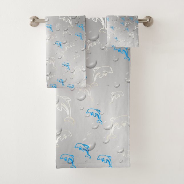 einzigartige, schöne, farbenfrohe, gemalte Muster Badhandtuch Set (Insitu)