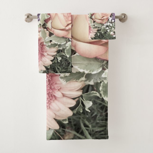 einzigartige, schöne, farbenfrohe, gemalte Muster Badhandtuch Set (Insitu)
