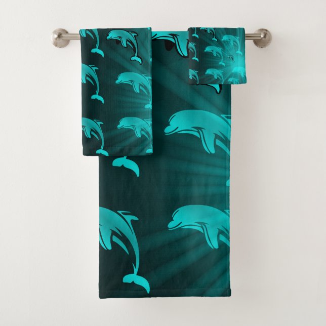 einzigartige, schöne, farbenfrohe, gemalte Muster Badhandtuch Set (Insitu)