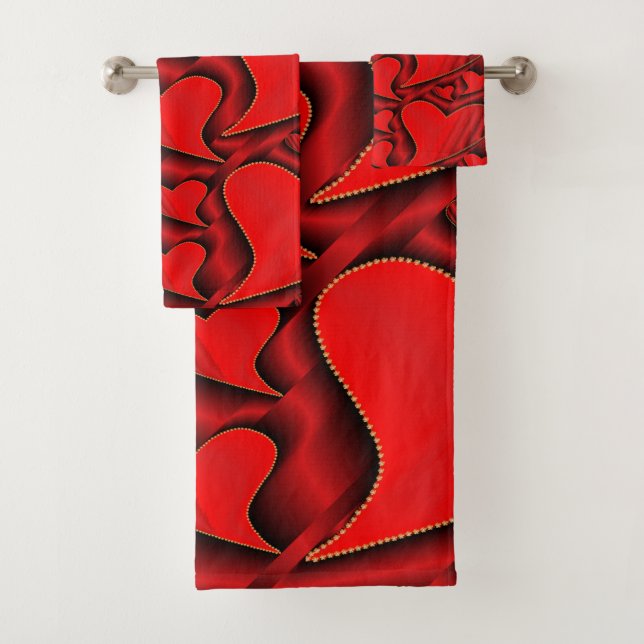 einzigartige, schöne, farbenfrohe, gemalte Muster Badhandtuch Set (Insitu)