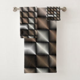 einzigartige, schöne, farbenfrohe, gemalte Muster Badhandtuch Set