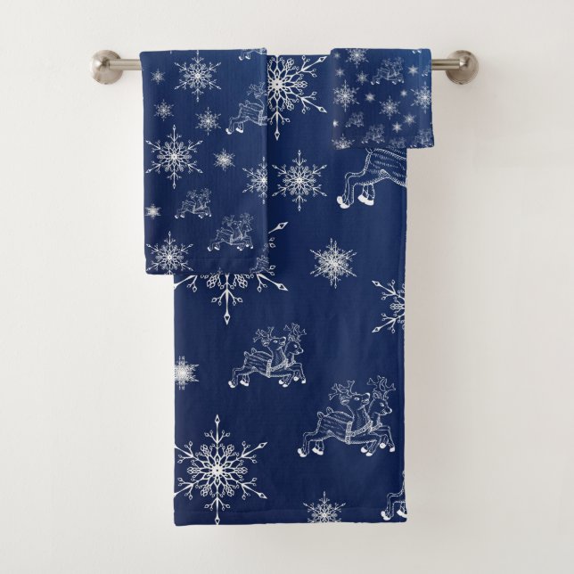 einzigartige, schöne, farbenfrohe, gemalte Muster Badhandtuch Set (Insitu)