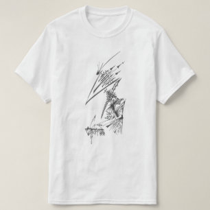 Einzigartige Schwarz-Weiß-Abstrakte Stammes-Tattoo T-Shirt