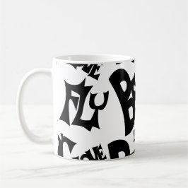 Einzigartige Schwarz-Weiß-Tasse Motivierend "Be Bo Kaffeetasse