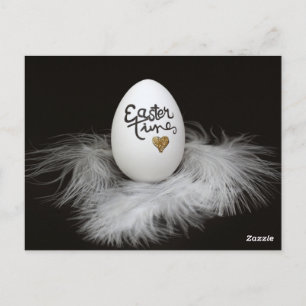 Einzigartige schwarze Osterkarte Postkarte