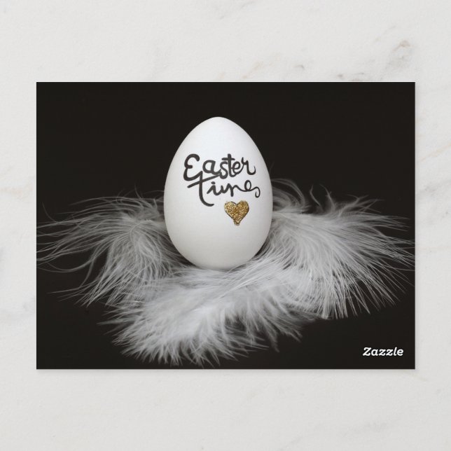 Einzigartige schwarze Osterkarte Postkarte (Rückseite)