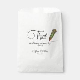 Einzigartige Scroll & Feather Pen Hochzeit Geschenktütchen