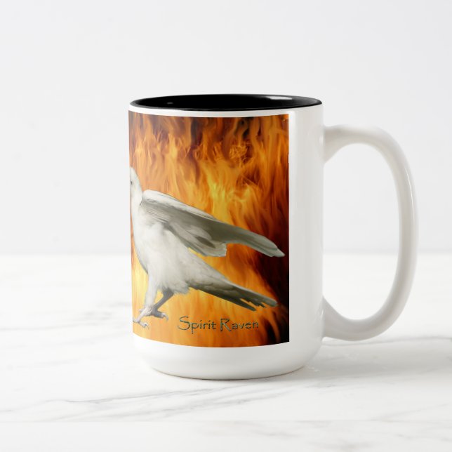 Einzigartige, seltene Tasse aus weißem Foto und Fl (Rechts)
