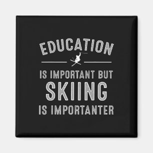 Einzigartige Skikunst für Männer Frauen Kinder Ski Magnet