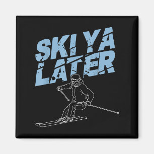 Einzigartige Skikunst für Männer Frauen Kinder Ski Magnet