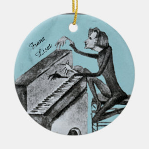 Einzigartige Skizze von Franz Liszt von Maurice Sa Keramik Ornament