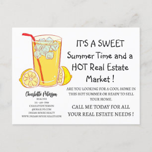 Einzigartige Sommer-Immobilienmarketing-Werbung Postkarte