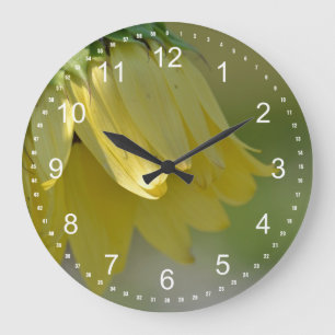 Einzigartige Sonnenblume Große Wanduhr
