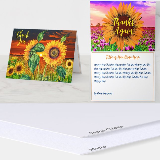 Einzigartige Sonnenblumen (Niedliche Danksagung) S Dankeskarte (Unique Thank You Card
Sunflower Thank You Card
Cute Thanks Message Card
Beautiful Thank You Card
)