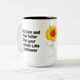 Einzigartige Sonnenblumenkaffee-Tasse mit positive Zweifarbige Tasse