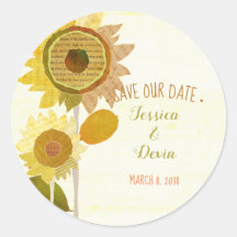 Einzigartige SonnenblumenWedding rettet das Datum
