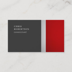 Einzigartige Special Colorful Red Gray Trendy Visitenkarte