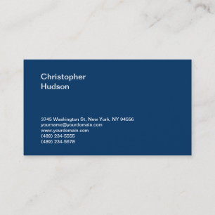 Einzigartige Standard Dark Blue Consultant Busines Visitenkarte