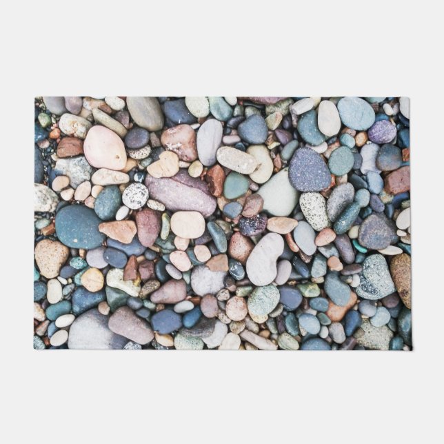 Einzigartige Strandsteine im Außenbereich Fußmatte (Vorderseite)