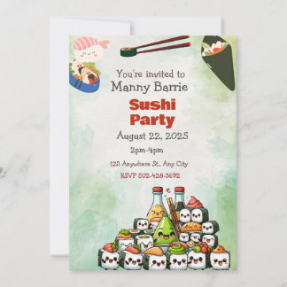 Einzigartige Sushi-Party Einladung