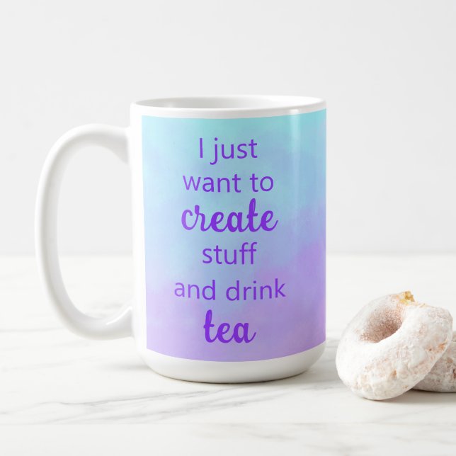 Einzigartige Tasse zum Erstellen von Kleidung und  (Mit Donut)
