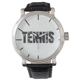 Einzigartige Tennis-Typografie mit Silhouetten Armbanduhr