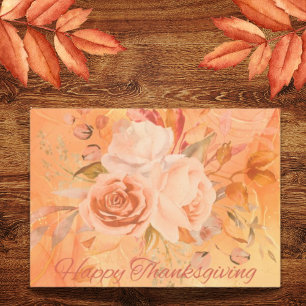Einzigartige Thanksgiving-Blumengrußkarte Feiertagskarte