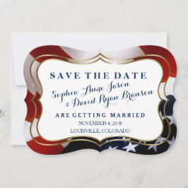 Einzigartige, trendige US-Flagge "Wedding Save the Date