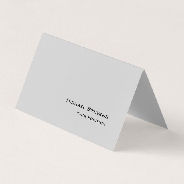 Einzigartige Trendy Light Gray Beruflich Visitenkarten (Vorderseite)