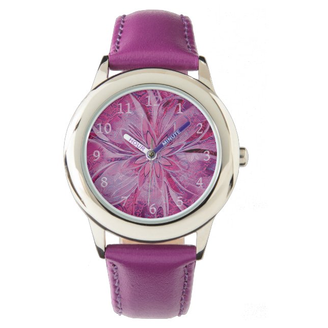 Einzigartige Uhr im Stil der Blume (Vorderseite)