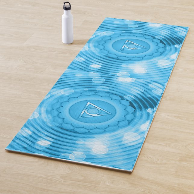 Einzigartige und Atemberaubende Blue Chakra Aura Z Yogamatte (Beispiel)