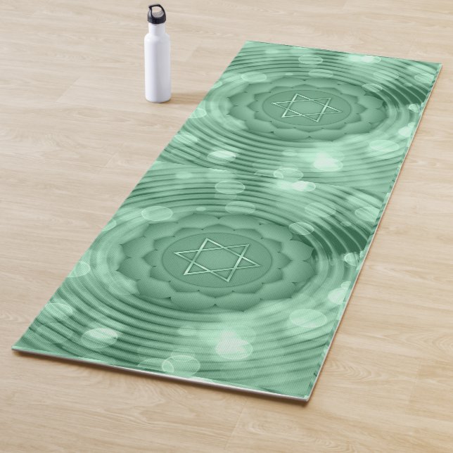 Einzigartige und Atemberaubende grüne Chakra Aura  Yogamatte (Beispiel)