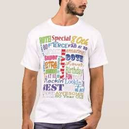 Einzigartige und besondere 80. Geburtstagsgeschenk T-Shirt