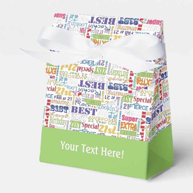 Einzigartige und besondere Geschenke zum 21. Gebur Geschenkschachtel (Vorderseite)