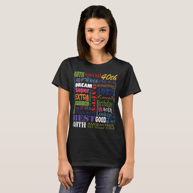 Einzigartige und besondere Geschenke zum 40. Gebur T-Shirt (Vorne ganz)