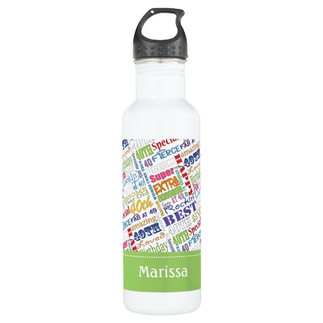 Einzigartige und besondere Geschenke zum 40. Gebur Trinkflasche (Vorderseite)