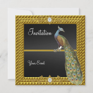 Einzigartige und elegante Black Gold Einladung