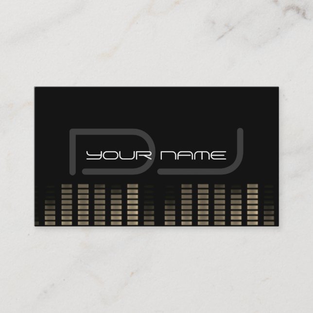 Einzigartige und elegante DJ Business Card Visitenkarte (Vorderseite)